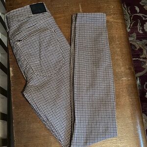 American Eagle Black and White Skinny Pants